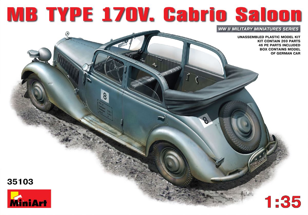 lagerMB TYPE 170V Cabrio Saloo, Mini-art