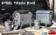 Steel trash bins 1:35
