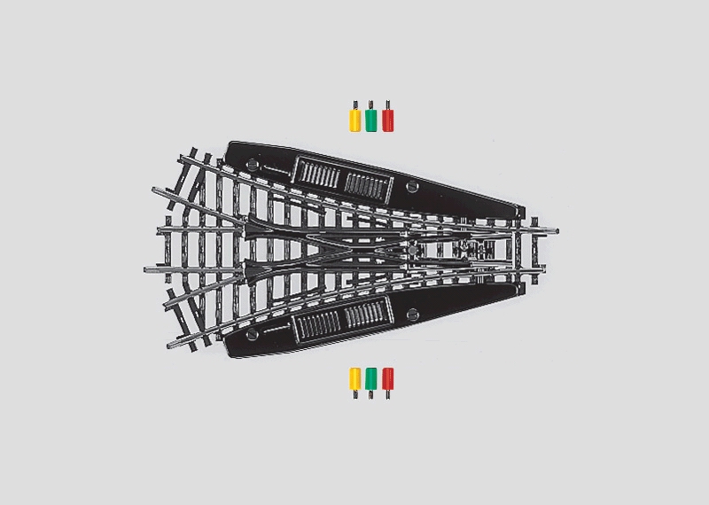 lagerB3-vägsväxel r424,6 mm, Märklin