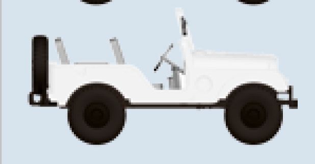 lagerJeep Universal vit, Brekina bilar