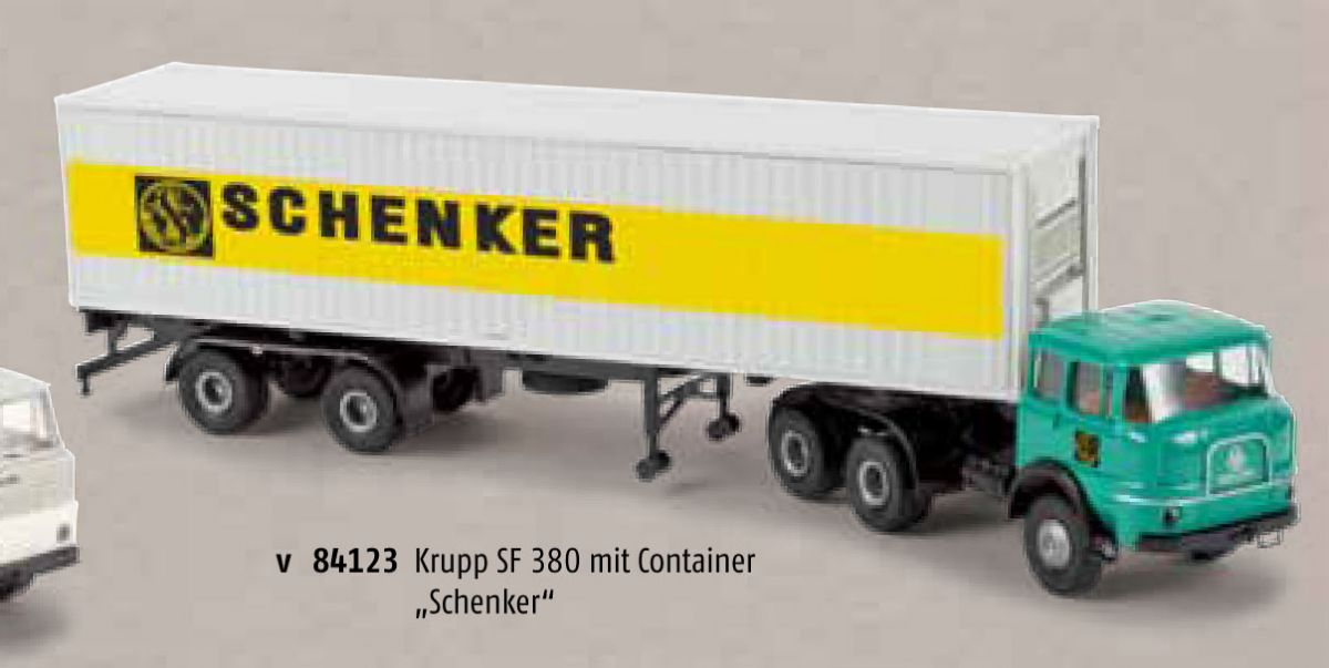 lagerKrupp SF 380 Schenker, Brekina bilar