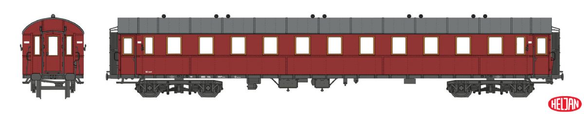 lagerPersonvagn SJ B8 3077, Heljan Lok