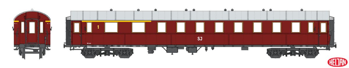 lagerPersonvagn SJ ABo11b 2839, Heljan Lok