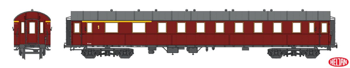 lagerPersonvagn SJ ABo11b 3386, Heljan Lok