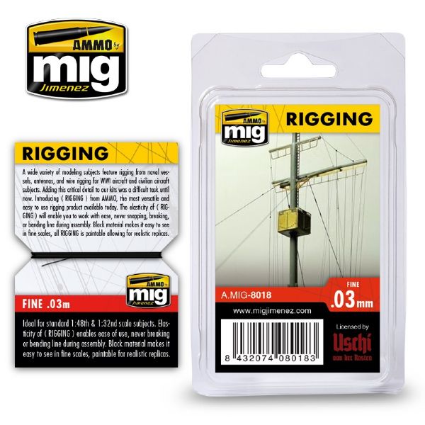 lagerRIGGING - FINE 0,03 MM, Ammo MIG