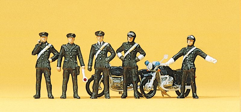 lagerPOLISER PÅ MOTORCYKL, Preiser
