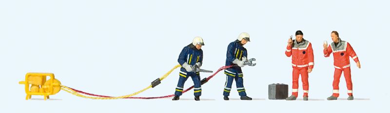 lagerBrandmen/sjukvårdspers , Preiser