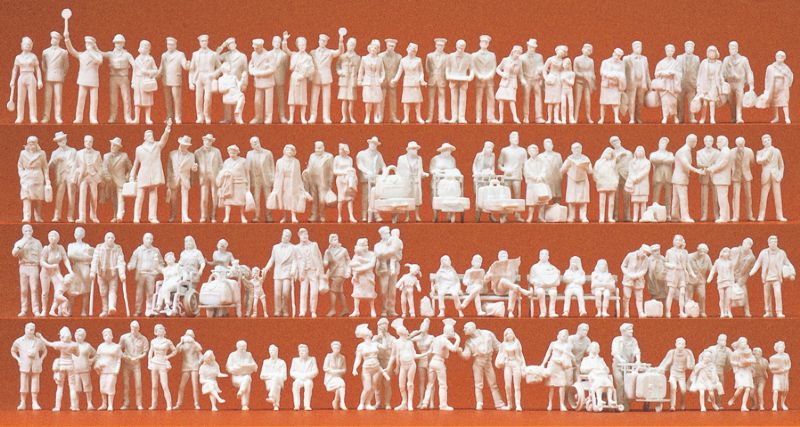 lagerOmålade figurer 120st, Preiser