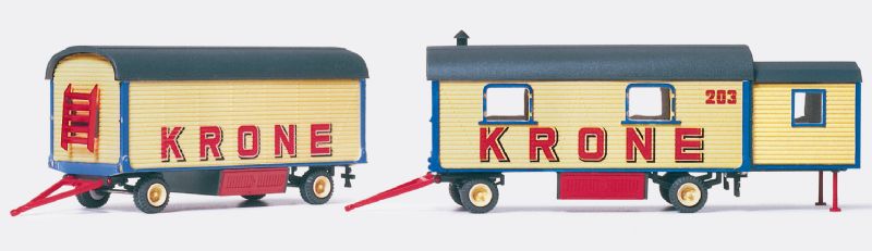 lagerWohnwagen und Packwagen, Preiser