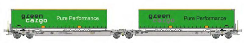 lagerTrailervagn Green Cargo, Rocky-rail