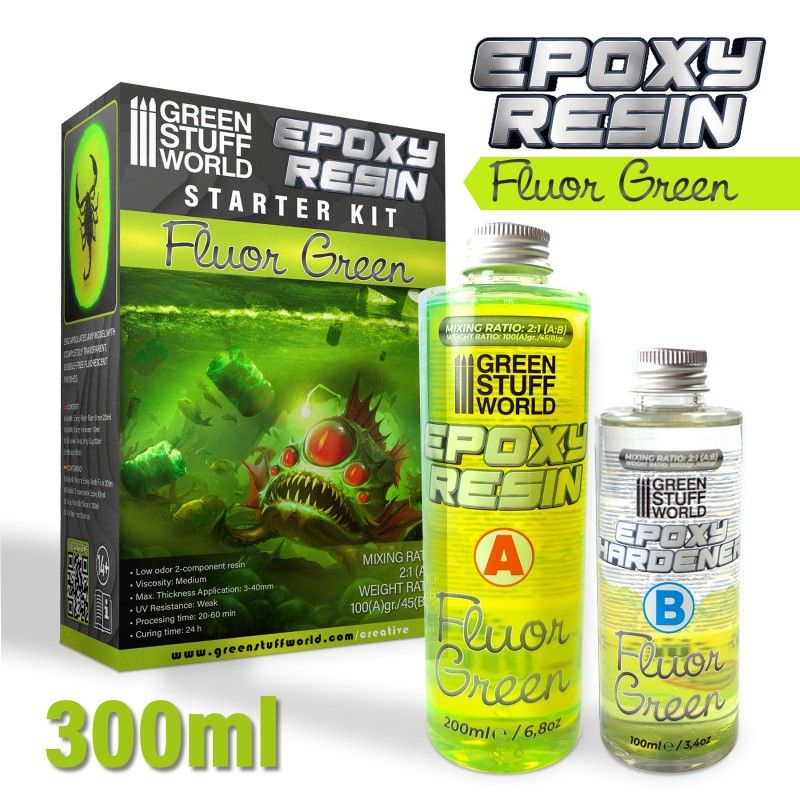 lagerEpoxy Resin - Fluor Green, Green stuff