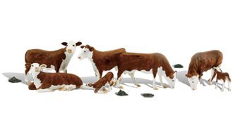 lagerHO Hereford Cows, Woodland Scenics