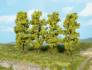 leafy trees 11 cm / 4 pc