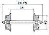 Wheelset 9mm, H0, AC